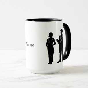 Mok van artsen met Silhouette