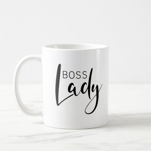 Mok van bedrijfseigenaar van baas Lady Business Co (Links)