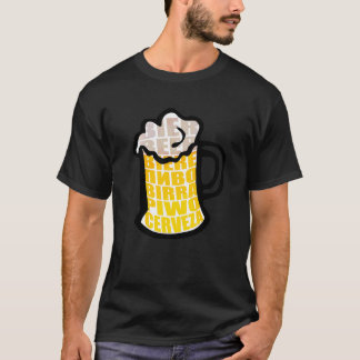 Mok van bier Drink schuimCerveza International Bee T-shirt