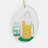 Mok van bier en Golf Keramisch Ornament (Rechts)