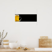 Mok van bier Panoramisch Poster Afdrukken (Keuken)