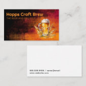 Mok van bier | tarwe | restaurantbrouwerij visitekaartje (Voorkant / Achterkant)