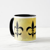 Mok van Black Gold Fleur-de-lis (Voorkant links)
