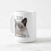 Mok van bruinkat - NOPE. GRUMPY CAT" (Voorkant links)