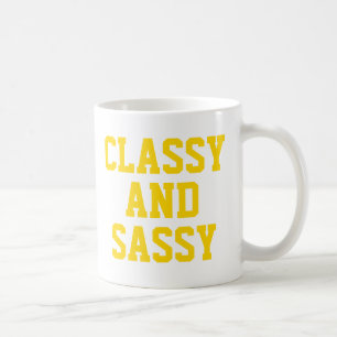 Mok van Classy en Sassy   Cute Pink Humor Slogan M
