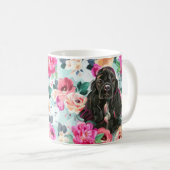 Mok van Cocker spaniel floral (Voorkant rechts)