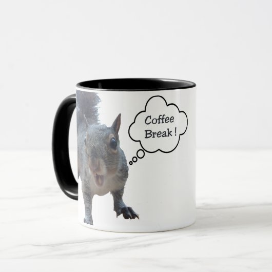 Mok van Coffee Break Squirrel personaliseren (Voorkant links)