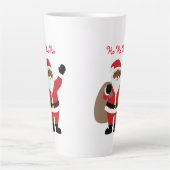Mok van de Afrikaanse Amerikaanse Santa Latte (Voorkant)