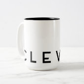 "Mok van de brandstof" van de CLEVER Tweekleurige Koffiemok (Voorkant links)