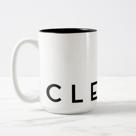"Mok van de brandstof" van de CLEVER Tweekleurige Koffiemok (Links)