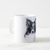 Mok van de collie van de grens. (Voorkant links)