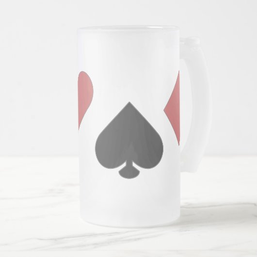 Mok van de glazen POKER (Voorkant rechts)