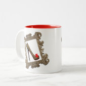 Mok van de hoge hiel-springpomp met draaiende luip (Voorkant links)