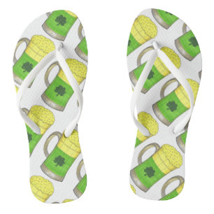 Mok van de Ierse groene bier St. Paddy's Day Botto Teenslippers