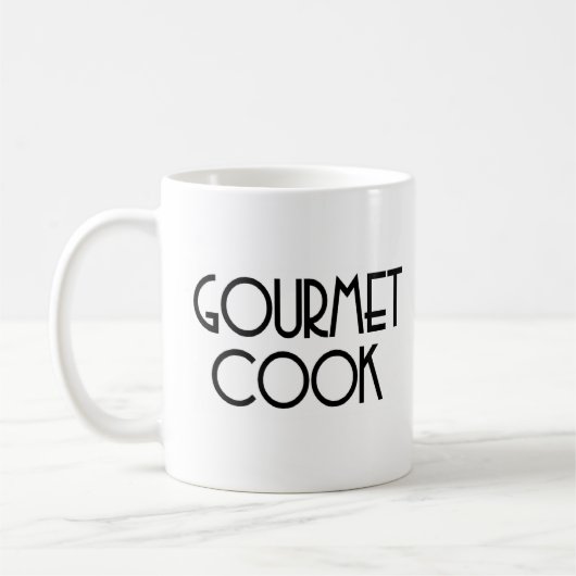 Mok van de koffiekoffie van Gourmet (Links)