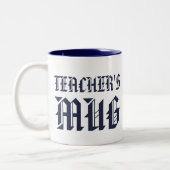 Mok van de leraar | Kute Navy Fun Humor Slogan Mok (Links)