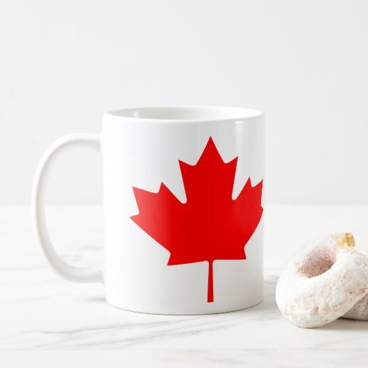 mok van de liefde Canada Day-vlag koffiethee (Met donut)