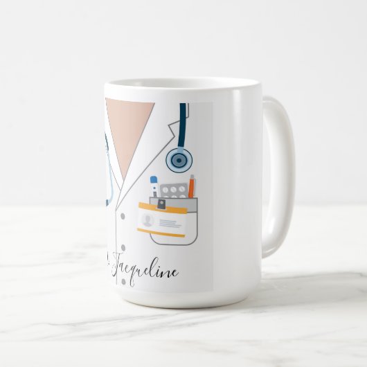 mok van de mantel van de arts (Voorkant rechts)