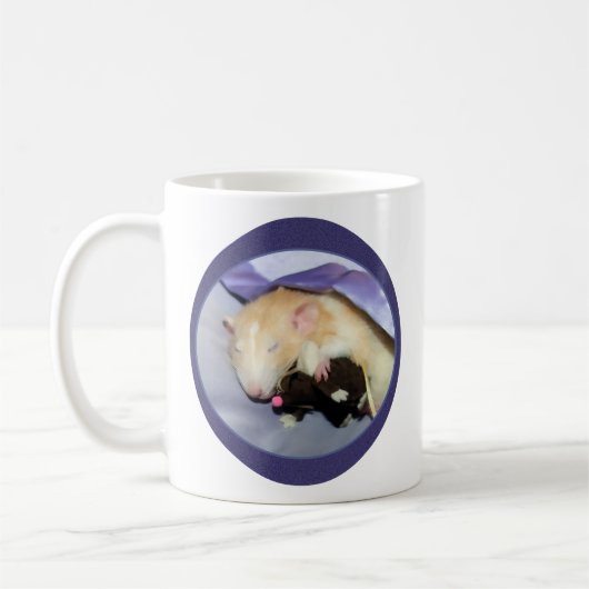 Mok van de modemuis (Rat Sleeping met Teddy Bear) (Links)