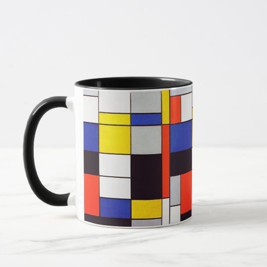 Mok van de moderne kunst: compositie A van Sip Mon (Links)