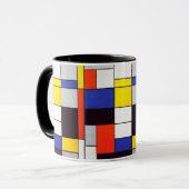 Mok van de moderne kunst: compositie A van Sip Mon (Voorkant links)