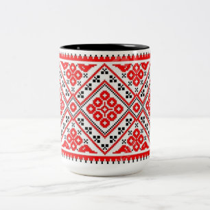 Mok van de Oekraïnse Vyshyvanka Embroidery Red Su