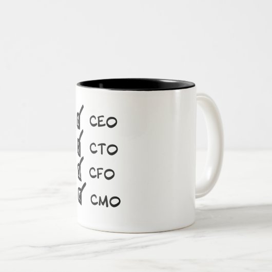 Mok van de ondernemer - CEO, CFO, CMO, CTO (Voorkant rechts)