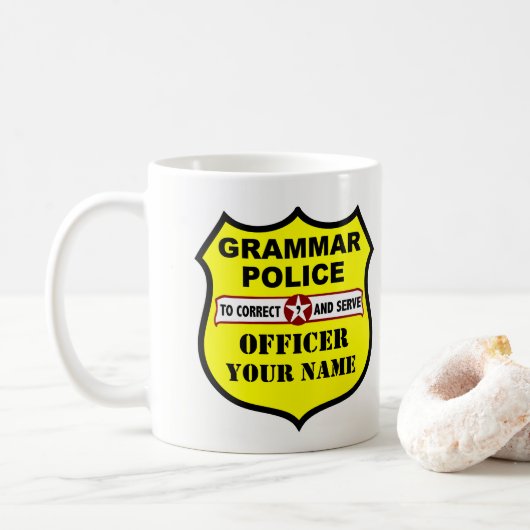 Mok van de politie van Grammar (Met donut)