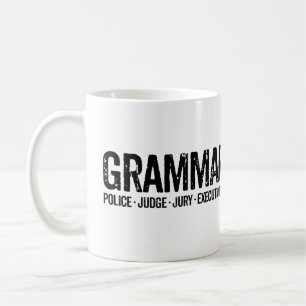 Mok van de politie van Grammar Funny Coffee Mugs