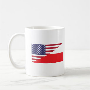 Mok van de Poolse Amerikaanse vlag Coffee