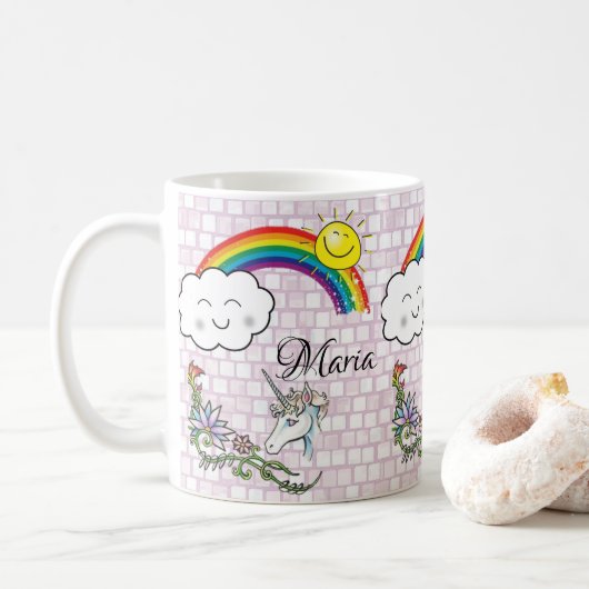 Mok van de regenboogontsteking (Met donut)