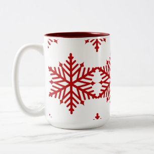 Mok van de Rode Kerst-Snowflakes-partij van kind