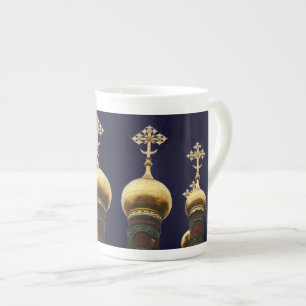 Mok van de Russische Church Onion Domes Gold Bone 