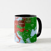 Mok van de Taalkaart voor Tea Europe (Voorkant rechts)