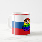 Mok van de vlag van Rainbow Matryoshka (Voorkant links)