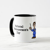 Mok van de vrouwendag met naam (Voorkant links)