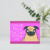 Mok van een Pug-Briefkaart Briefkaart (Staand voorkant)