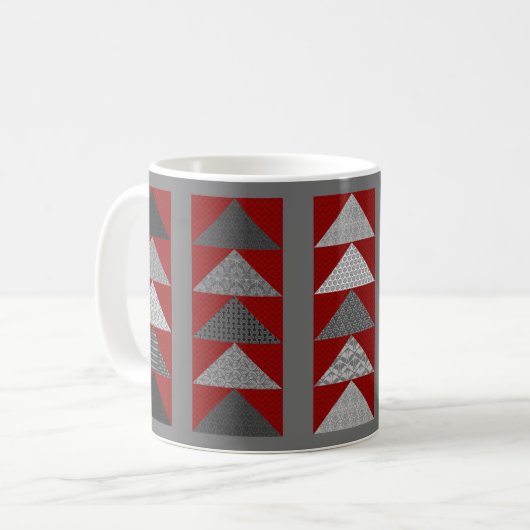 Mok van Flying Geese Patchwork Coffee (Voorkant links)