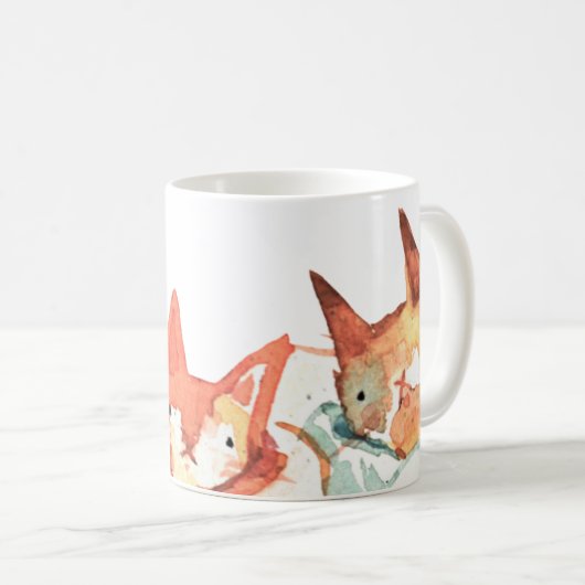 Mok van gebreide Katten (Voorkant rechts)