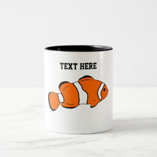 Mok van gekloonde vis met tweeton koffie
