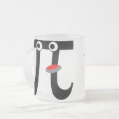 Mok van gekookt glas voor het millen van pi (Voorkant links)