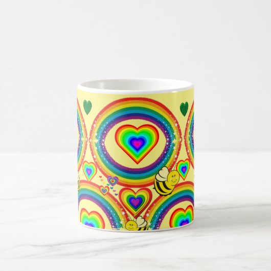 Mok van gele regenboogborstelbommel (Center)