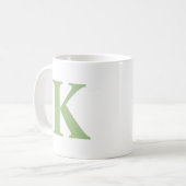 Mok van gepersonaliseerd monogram Initiaal (Voorkant links)
