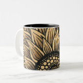 Mok van geverfde zonnebloemen (Voorkant links)