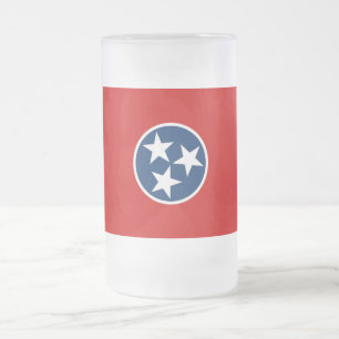 Mok van glas, bevroren, met vlag van Tennessee, Ve