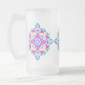 Mok van glas met Rangoli Pattern (Links)