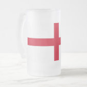 Mok van glas met vlag van Engeland, bevroren (Voorkant links)