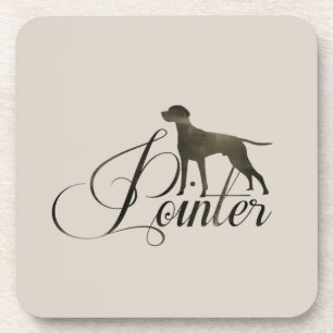 Mok van glazen koffie met Engelse aanwijzer, T-S Bier Onderzetter