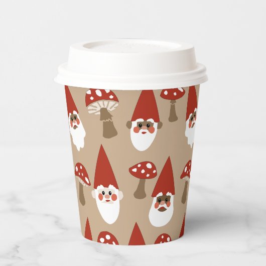 Mok van gnomen en paddenstoelen Papierkoppen Papieren Bekers (Links)