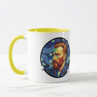 Mok Van Gogh portret Sterrennacht Uniek ontwerp